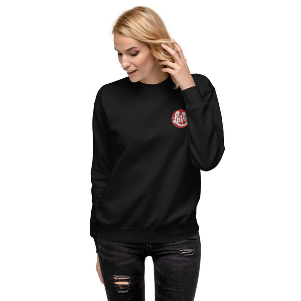 Women's "Love" Embroidered Premium Sweatshirt