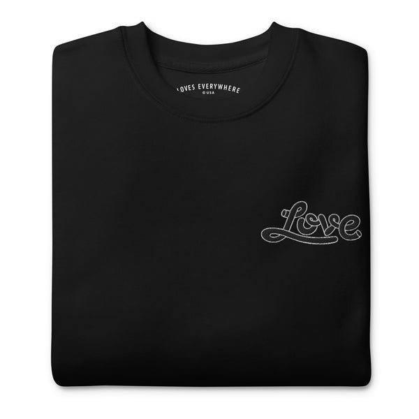 Women's "Love" Embroidered Premium Sweatshirt