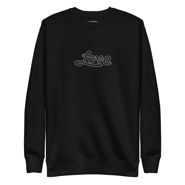 Men's "Love" Embroidered Premium Sweatshirt