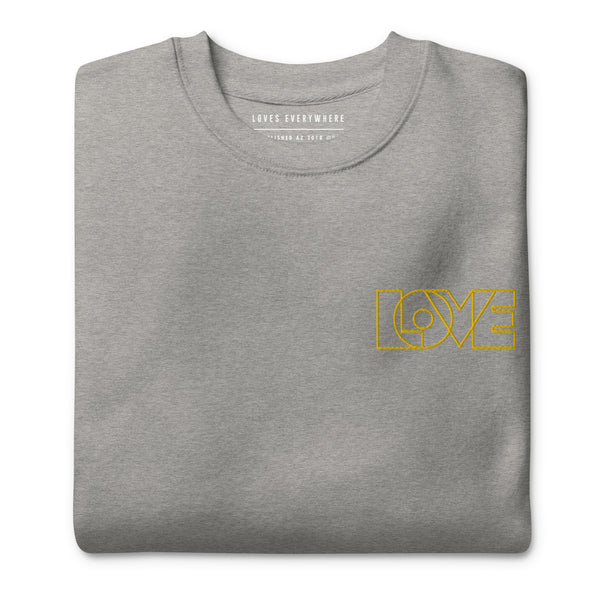 Women's "Love" Embroidered Premium Sweatshirt