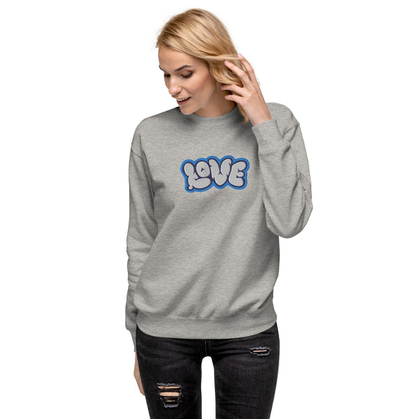 Women's "Love" Embroidered Premium Sweatshirt