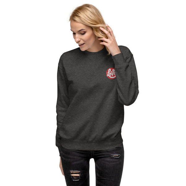 Women's "Love" Embroidered Premium Sweatshirt