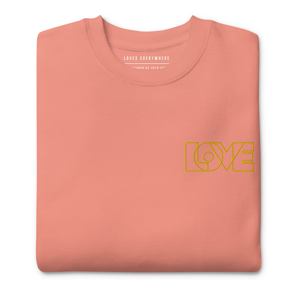 Women's "Love" Embroidered Premium Sweatshirt