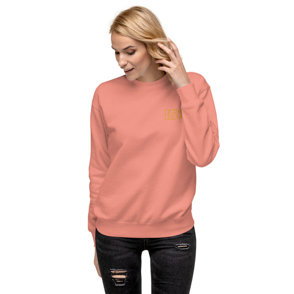 Women's "Love" Embroidered Premium Sweatshirt