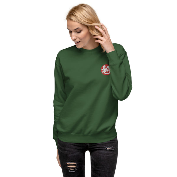 Women's "Love" Embroidered Premium Sweatshirt