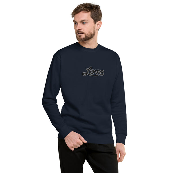 Men's "Love" Embroidered Premium Sweatshirt