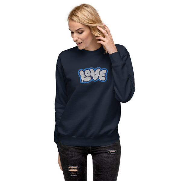 Women's "Love" Embroidered Premium Sweatshirt