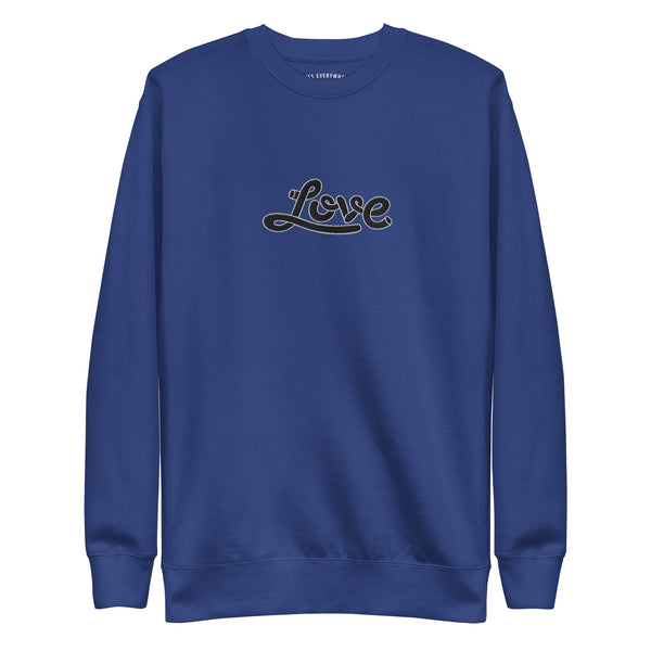 Men's "Love" Embroidered Premium Sweatshirt