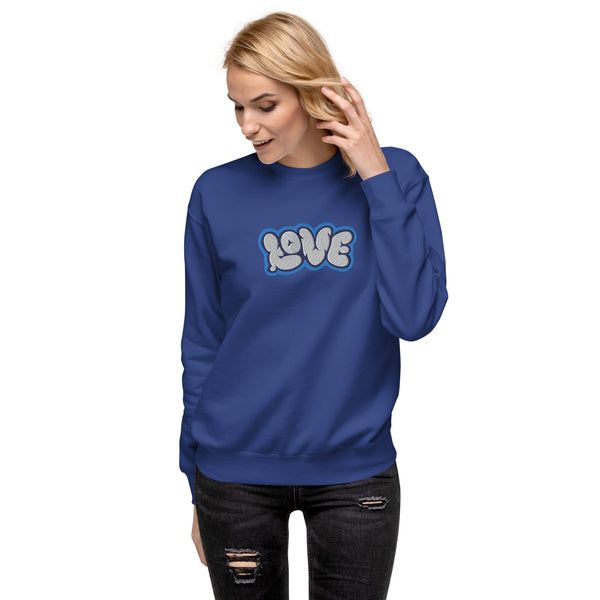 Women's "Love" Embroidered Premium Sweatshirt