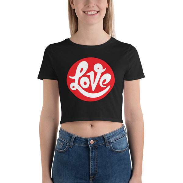 Women’s "Love" Printed Crop Tee