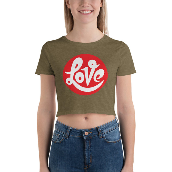 Women’s "Love" Printed Crop Tee