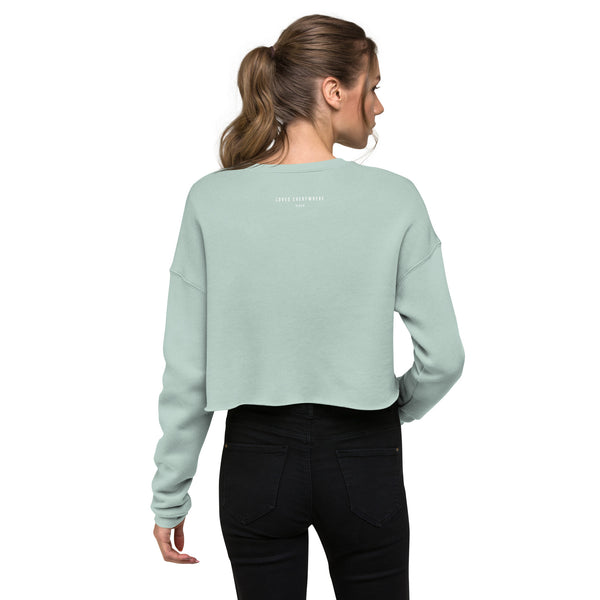 Women's "Love" Embroidered Crop Sweatshirt