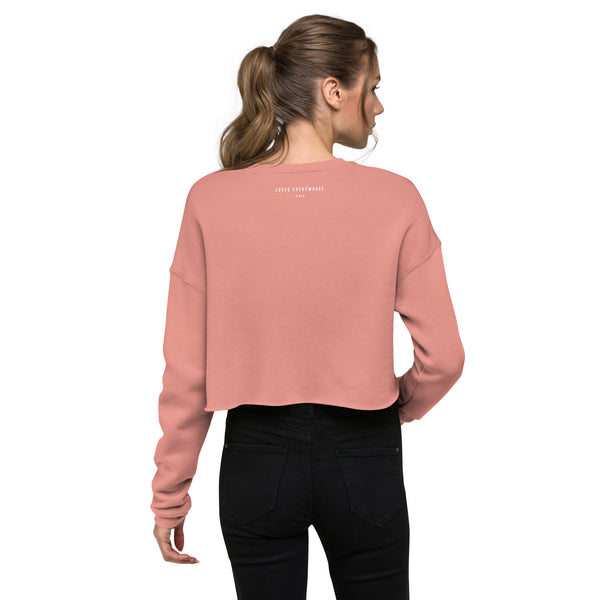 Women's "Love" Embroidered Crop Sweatshirt