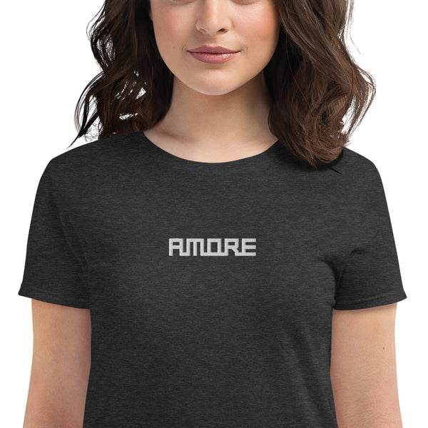 Women's "Amore" Embroidered Short Sleeve T-shirt