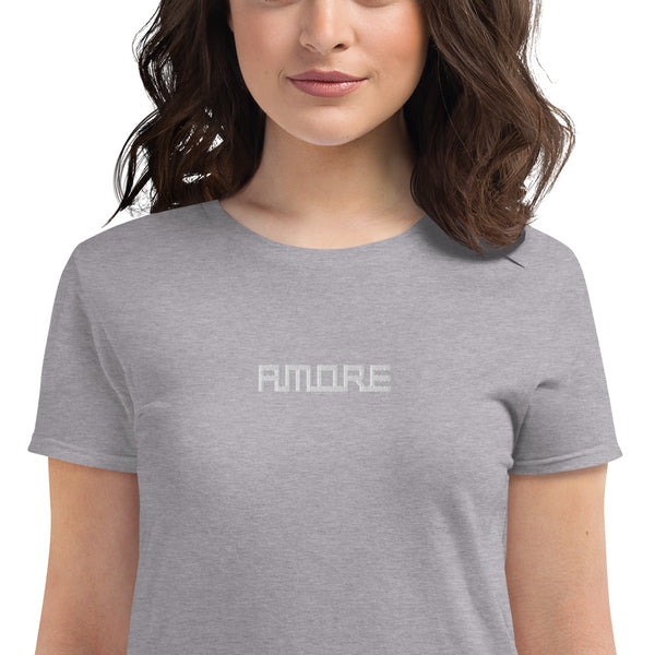 Women's "Amore" Embroidered Short Sleeve T-shirt