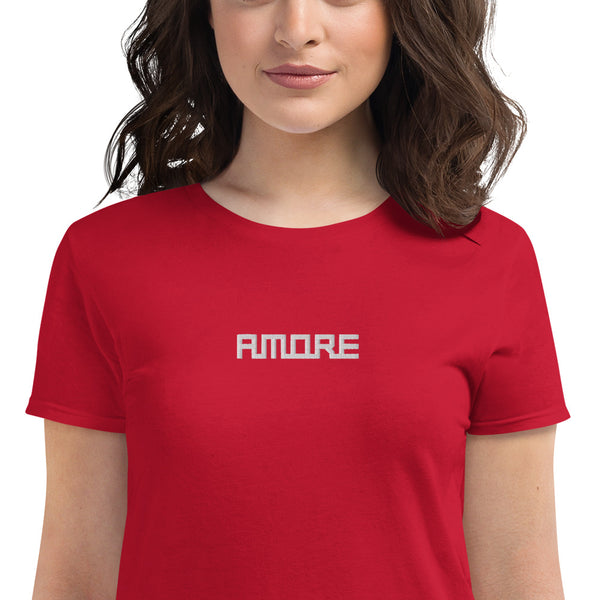 Women's "Amore" Embroidered Short Sleeve T-shirt