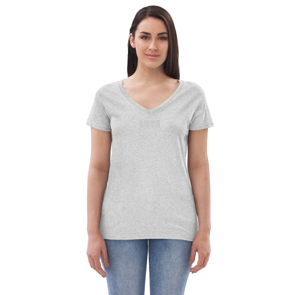 Women’s "Love" Embroidered V-neck T-shirt