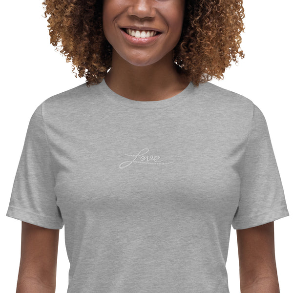 Women's "Love" Embroidered T-Shirt