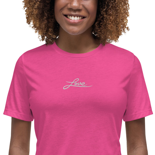 Women's "Love" Embroidered T-Shirt