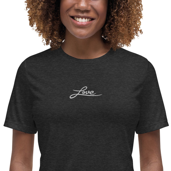 Women's "Love" Embroidered T-Shirt