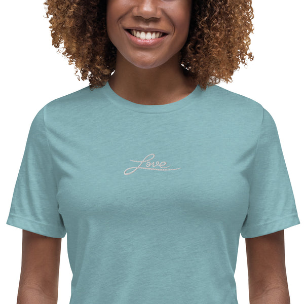 Women's "Love" Embroidered T-Shirt