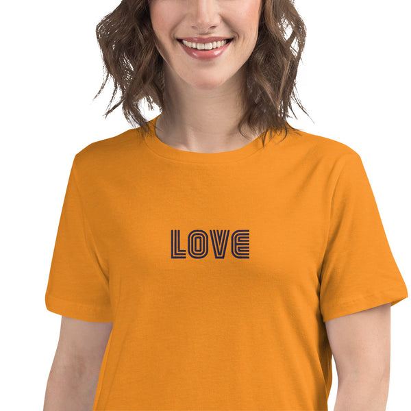 Women's "Love" Embroidered Relaxed T-Shirt