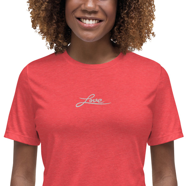 Women's "Love" Embroidered T-Shirt