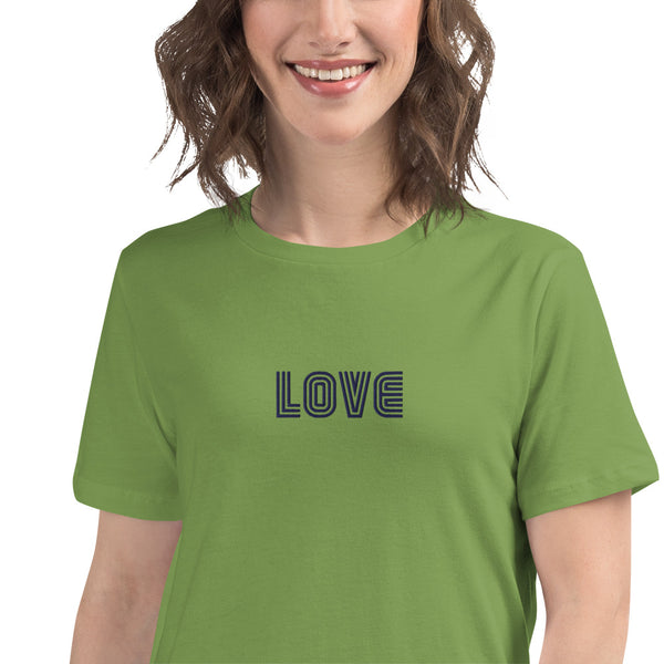 Women's "Love" Embroidered Relaxed T-Shirt