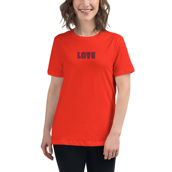 Women's "Love" Embroidered Relaxed T-Shirt