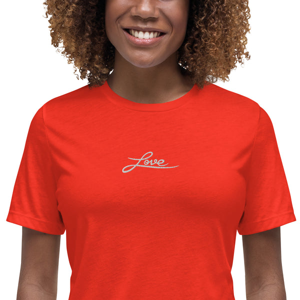 Women's "Love" Embroidered T-Shirt