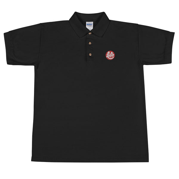 Men's "Love" Embroidered Polo Shirt