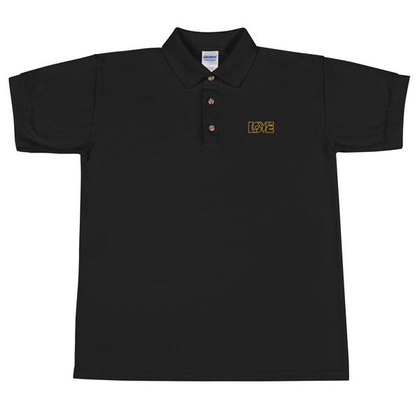 Men's "Love" Embroidered Polo Shirt