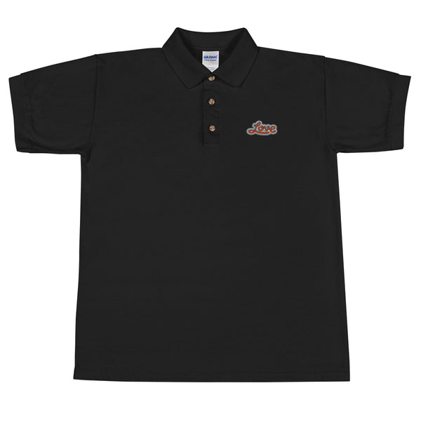 Men's "Love" Embroidered Polo Shirt