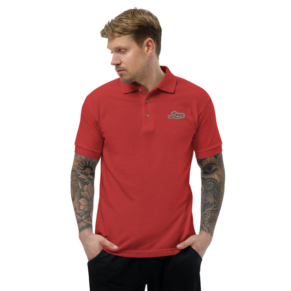 Men's "Love" Embroidered Polo Shirt