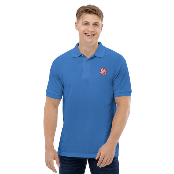 Men's "Love" Embroidered Polo Shirt