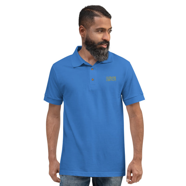 Men's "Love" Embroidered Polo Shirt