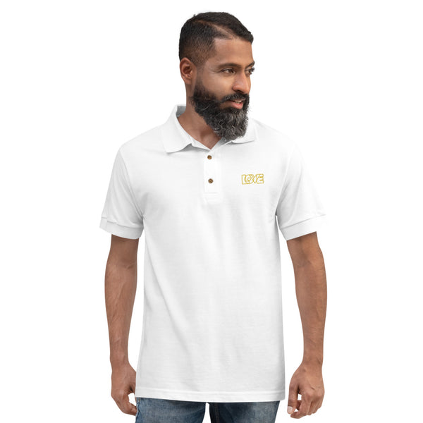 Men's "Love" Embroidered Polo Shirt