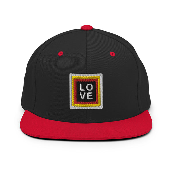 Men's "Love" Embroidered Snapback Hat