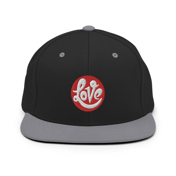 Men's "Love" Embroidered Snapback Hat