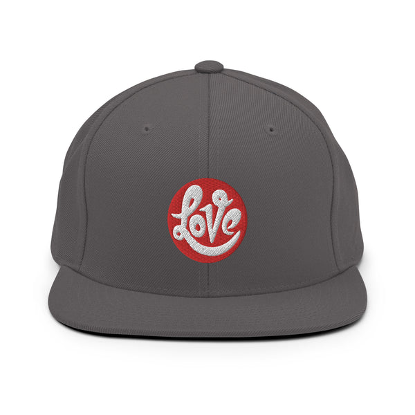 Men's "Love" Embroidered Snapback Hat