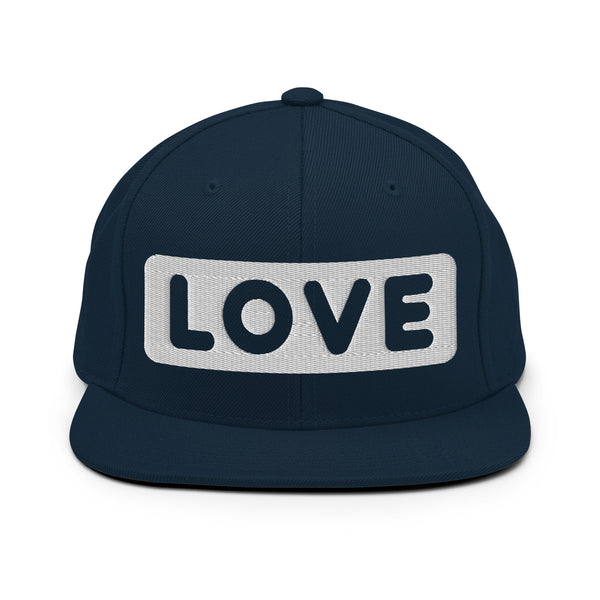 Men's "Love" Embroidered Snapback Hat