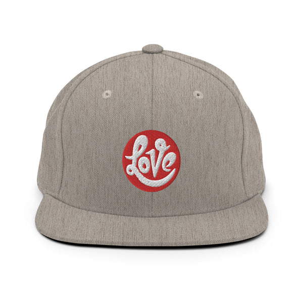 Men's "Love" Embroidered Snapback Hat