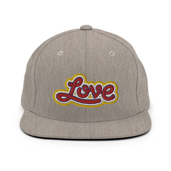 Men's "Love" Embroidered Snapback Hat