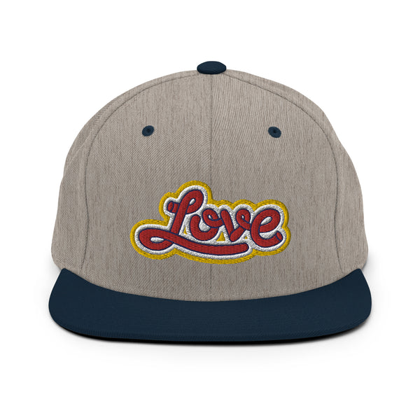 Men's "Love" Embroidered Snapback Hat