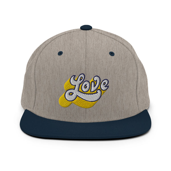 Men's "Love" Embroidered Snapback Hat