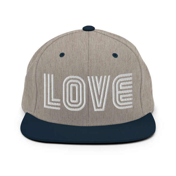 Men's "Love" Embroidered Snapback Hat