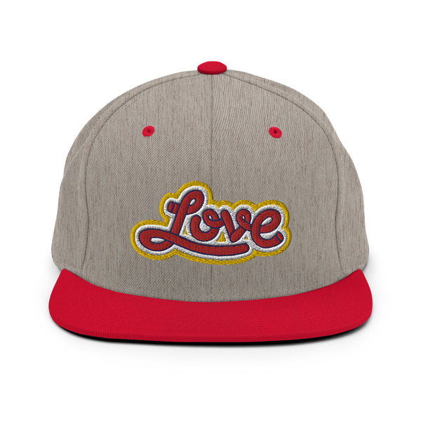 Men's "Love" Embroidered Snapback Hat