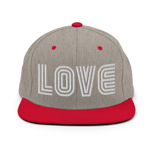 Men's "Love" Embroidered Snapback Hat