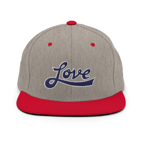 Men's "Love" Embroidered Snapback Hat