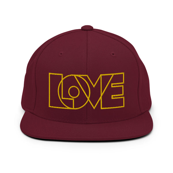 Men's "Love" Embroidered Snapback Hat